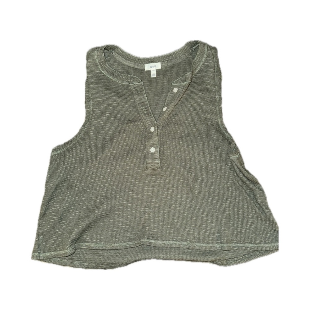 BRAND NEW: Two size L aerie flowy button up tanks!!